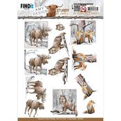 Moose, Sturdy Winter - Find It Trading Amy Design 3D Push Out Sheet