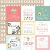 Journaling 4x4 Cards Paper - Here Comes Spring - Carta Bella