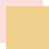 Yellow / Pink 12x12 Coordinating Solid Paper - Here Comes Spring - Carta Bella