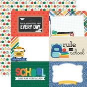 6x4 Journaling Cards Paper - Off To School - Echo Park - PRE ORDER