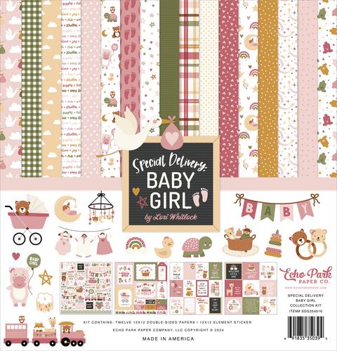 Echo Park Elements Cardstock Stickers 12X12-Sweet Baby, Girl