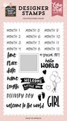 Baby Girl Stats Stamp Set - Special Delivery Baby Girl - Echo Park