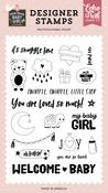Oh Baby Girl Stamp Set - Special Delivery Baby Girl - Echo Park