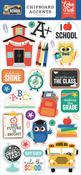 Off To School Chipboard Accents - Echo Park - PRE ORDER