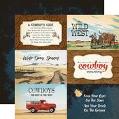 6x4 Journaling Cards Paper - Cowboys - Carta Bella