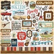 Cowboys Element Sticker - Carta Bella - PRE ORDER