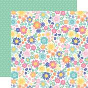 Bright Floral Paper - My Little Girl - Echo Park