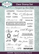 Signatures From The Past 2 - Creative Expressions Clear Stamp Set 6"X8" By Sam Poole