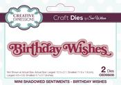 Birthday Wishes - Shadowed Sentiments - Creative Expressions Mini Craft Dies By Sue Wilson