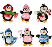 Winter Land Penguins - Bucilla Felt Ornaments Applique Kit Set Of 6