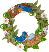 Bless This Nest Wreath - Bucilla Felt Wall Hanging Applique Kit