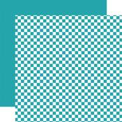 Teal Paper - Summer Checkerboard - Echo Park
