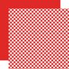 Cherry Red Paper - Summer Checkerboard - Echo Park