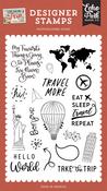 Hello World Stamp Set - Let's Take The Trip - Echo Park