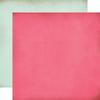 Dark Pink / Mint 12x12 Coordinating Solid Paper - Bloom - Carta Bella