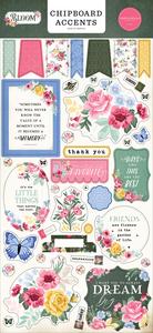 Bloom 6x13 Chipboard Accents - Carta Bella