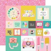 2x2 - 4x4 Elements Paper - True Colors - Simple Stories - PRE ORDER