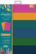 Nature's Garden Kingfisher Luxury Linen Card Pack 8.5"X11"