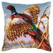 Pheasant - Collection D'Art Cross Stitch Cushion 15.75"X15.75"