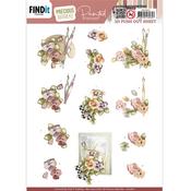 Pansies And Brushes, Painted Pansies - Find It Trading Precious Marieke Punchout Sheet