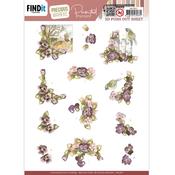Purple, Painted Pansies - Find It Trading Precious Marieke Punchout Sheet