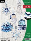 Arctic Santa & Friends - Bucilla Felt Ornaments Applique Kit Set Of 6