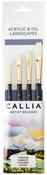 Round, Bright, Filbert, Flat - Willow Wolfe Callia Artist Acrylic & Oil Landscape Brush Set