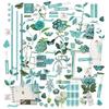 Color Swatch Teal Laser Cut Elements - 49 and Market