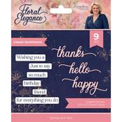 Classic Sentiments Stamp And Metal Die - Floral Elegance - Crafter's Companion