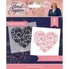 Elegant Floral Heart Clear Acrylic Stamp - Floral Elegance - Crafter's Companion