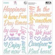 The Simple Things Puffy Title Stickers - Pinkfresh Studio