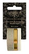 Glitter & Gloss Washi Tape Set Ivory, Gold, & Champagne - Graphic 45