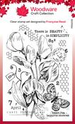 Singles Sweet Pea Postcard - Woodware Clear Stamps 4"X6"