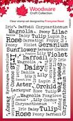 Singles Flower Names - Woodware Clear Stamps 4"X6"