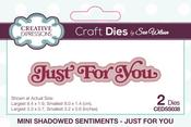 Just For You - Mini Shadowed Sentiments - Creative Expressions Craft Dies By Sue Wilson