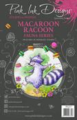 Macaroon Racoon - Pink Ink Designs 6"X8" Clear Stamp Set