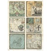 Cards 2 Rice Paper - Voyages Fantastiques - Stamperia