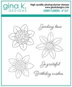 Sunny Flowers Mini Stamp Set - Gina K Designs