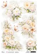 Peonies Bouquet A4 Rice Paper - Ciao Bella
