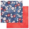 Freedom Floral Paper - Flags And Frills - American Crafts