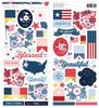 Flags And Frills Icons Sticker - American Crafts