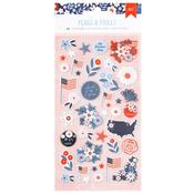 Flags And Frills Matte Icons Puffy Stickers - American Crafts - PRE ORDER