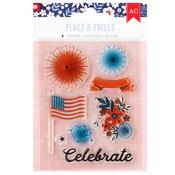 Flags And Frills Clear Stamps - American Crafts - PRE ORDER