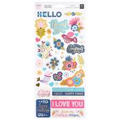 Joyful Notes Cardstock Stickers - Pink Paislee