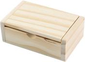 Small - CousinDIY Unfinished Wood Box With Wood Hinge