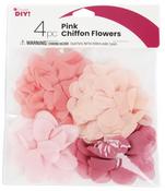 Pink - CousinDIY Chiffon Flowers Set 4/Pkg