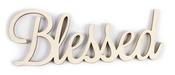 Blessed - CousinDIY Unfinished Wood Script Phrase