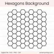 Hexagons Background - Digital Cut File - ACOT