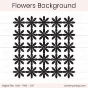 Flowers Background - Digital Cut File - ACOT