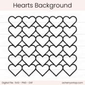 Hearts Background - Digital Cut File - ACOT